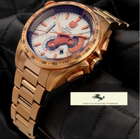 HK1346 TAG HEUER GRAND CARRERA RS36 GOLD ERKEK SAATİ